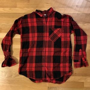 Long Black and Red Flannel